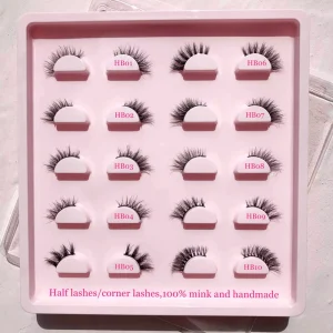 IShero Side Eyelashes 12mm 13mm 14mm Short Natural Corner Lash 3D Mink Half Lashes