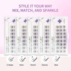 Iconsign Pre Bond Diy Lash Extensions Kit Segment Eyelash Cluster Pre Cut Segmented Lashes Self adhesive Lashes Trays
