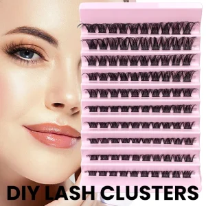 In Stock DIY Segmented False Eyelashes 10 Row Mixed Tray Western Style Single Cluster Lashes
