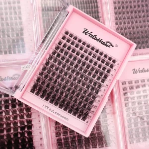 Individual 3D Fluffy Lashes Private Label Segment Fluffy Hand Made Clusters Custom Packaging Diy Cluster