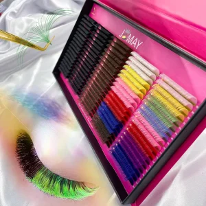 Individual Brown Volume Lash Extension Colorful Lashes Dark and Light Brown Lash Extensions