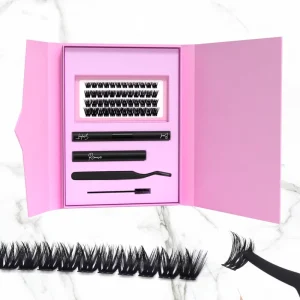 Individual Clear Band Cluster Lashes Kit Bottom Lash Bond and Seal Waterproof New Coming DIY Segment Lash Kit