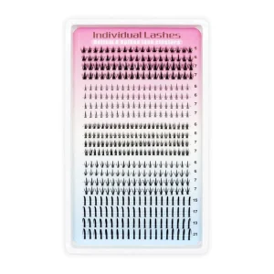 Individual Cluster DIY Eyelash Extension Kit Fluffy Volume Segmented Lashes Professional Salon Effect Waterproof Reusable