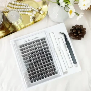 Individual Cluster Eyelashes D Curl Synthetic Hair Lightweight & Soft 0.07mm Thickness 12 Rows Diy Eyelash Extensions Kit