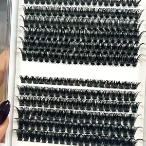 Individual Cluster Eyelashes Lash Clusters 3D Effect C D Curl Custom Logo DIY Waterproof Natural Soft Fiber 60D 80D 150D 200D