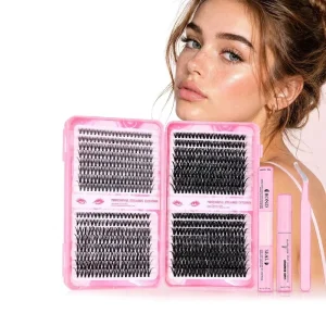 Individual Cluster Lashes DIY Segmented Eyelash Extension Mixed 10 16mm 32 Rows Large Capacity 280 Clusters for Natural Manga