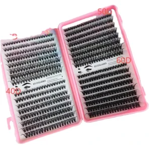 Individual Cluster Lashes Fluffy Volume Waterproof Long Lasting Beauty Accessory Premium Fluffy Cluster Eyelashes