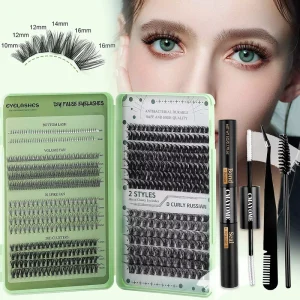 Individual Cluster Lashes Kit Pre Cut Cluster Diy Lashes Ribbon Segmented Diy Lash Extension Clusters