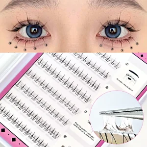 Individual Cluster Lashes No Glue Needed Press on Self Adhesive Lash Clusters Lower Bottom Lashes
