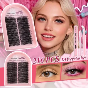 Individual D Curl Fluffy Wispy Cluster Eyelash Extension Mink Cluster Lash Kits Diy Lash Extension Kit Cluster Lashes