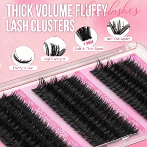 Individual DIY Eyelash Clusters Wispy Mink Fluffy Lash Cluster Kit