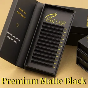 Individual De Cils Cashmere Velvet Matte Black Custom Faux Mink Lash Trays Supplies Hand Made Volume PBT Eyelash Extension
