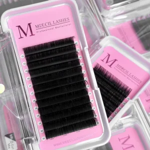 Individual De Cils Cashmere Velvet Matte Black Custom Medy Lash Trays Supplies Hand Made Volume Eyelash Extension