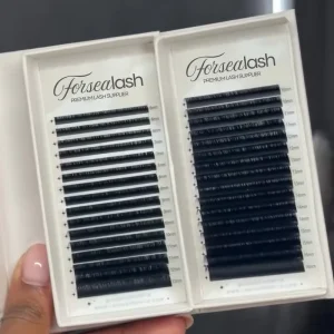 Individual De Cils Lash Trays Matte Dark Black Volume Silk Eyelash Extensions Cashmere Lash Extension Supplies Bulk