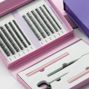 Individual Eyelash Clusters NATUAL Clusters Lashes with Bottom DIY Lash Extension Kit Bond Fluffy Lash Clusters Faux Mink