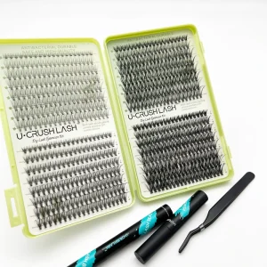 Individual Eyelash Clusters Natural Clusters Lashes Bottom DIY Lash Extension Kit Bond for Synthetic Cruelty Free Natural