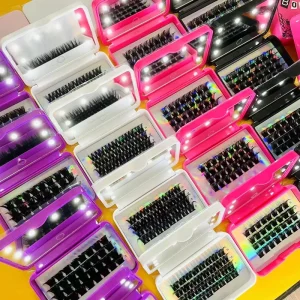 Individual Eyelash Customized DIY Cluster Lashes Technological Fibers Eyelash Extensions Kit Fluffy Lash Cluster Kit