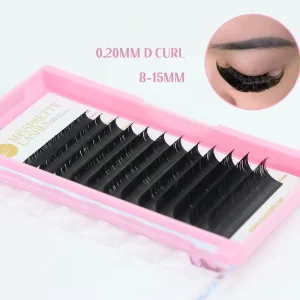 Individual Eyelash Extensions Lash Extension Supplier Mega Volume Synthetic Fiber Lashes with CC DD BC CD Curls Private Label
