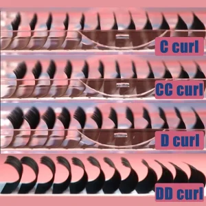 Individual Eyelash Extensions Soft Silk Fluffy Fans Knot Free Lashes Eyelash Extension C D Curl 0.03 0.05 Volume Flutter Lashes