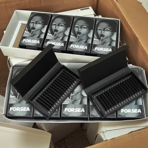 Individual Eyelash Extensions Supplies Custom Black Matte Eyelash Extensions Vegan Cruelty Free Cashmere Lash Trays