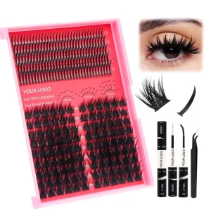 Individual Eyelashes DIY Lash Extension Kit Spike Lashes Cluster Diy Eyelash Cluster Kit Private Label