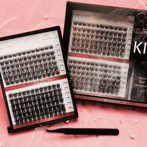 Individual Eyelashes DIY Lash Logo Eyelash Cluster Set Cluster Lash Packaging Kit