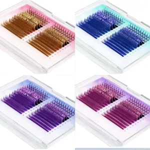 Individual Eyelashes Extension Supply Colored Lash Extensions Supplies Volume Mink Eyelash Extensionsv D Curl Color Lashes