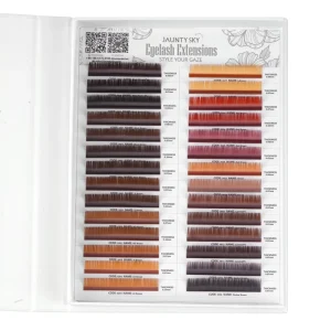 Individual Eyelashes Private Label Brown Lash Extensions Soft PBT High Long Mixed Colorful Light Included