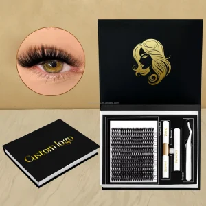 Individual Fluffy Mink Lash Extension Kit Lash Cluster Bond and Seal Vendors Custom Logo Lash Cluster Kit