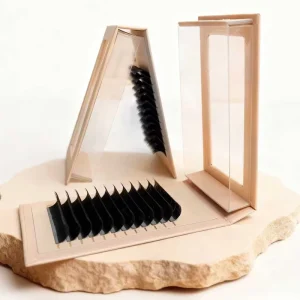 Individual Handmade Lash Trays Matte Dark Black Volume Silk Eyelash Extensions Cashmere Lash Extension Supplies Vegan