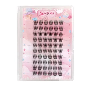 Individual Lash 60 Clusters Wispy False Eyelash Extensions DIY Segment Lashes Natural Fluffy Cluster Lashes for Beginners