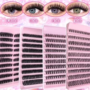 Individual Lash Clusters 3D Fluffy Faux Mink DIY Lash Extension Pre cut Segment Cluster Lashes