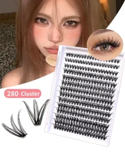 Individual Lash Clusters Eyelash DIY Pre Cut Segment Lashes 280pcs Cluster Lashes 30P 40P 50P 60P False Eyelash Sets