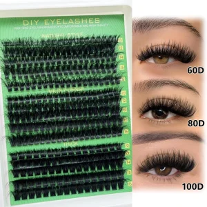 Individual Lash Clusters Segmented Eyelash Extensions Mixed Styles Natural to Thick Soft Fluffy Volume False Lashes for Everyday