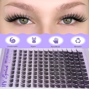 Individual Lash Clusters Wispy Feathery Natural Look DIY Eyelash Extensions Bulk