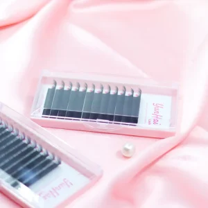 Individual Lash Extensions Premium Matt Dark Black Private Label Volume Eyelash Extensions