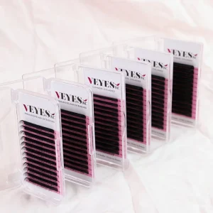 Individual Lash Trays Matte Dark Black Volume Silk Eyelash Extensions Cashmere Lash Extension Supplies
