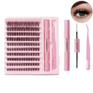 Individual Lashes 8 16mm 140pcs Cluster Lashes Natural Look Mixed Tray DIY Eyelash Extension Volume Lash Clusters Eyelashes Long