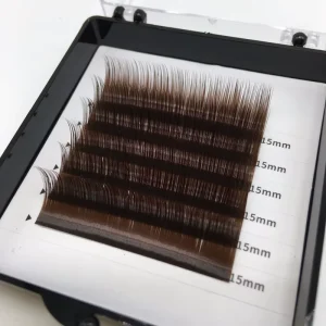Individual Lashes Brown Lash Extensions of Lash Extension with Coffee Brown Color