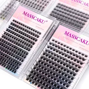 Individual Lashes C D Curl Mix Lash Clusters 3D Wispy DIY Eyelash Extension Super Thin Band Reusable Natural Lashes