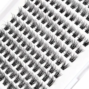 Individual Lashes Cluster C Curl Mix Lash Clusters 3D Wispy DIY Eyelash Extension 0.10mm Super Thin Band Reusable Natural Lashes