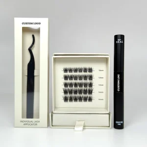 Individual Lashes DIY Cluster Lashes Segmented Wispy False Eyelashes Clusters Private Label Eyelash Extensions Bond and Seal