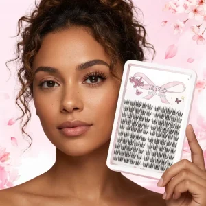 Individual Lashes Extensions Natural Fluffy Cluster Eyelashes Private Label Soft Faux Mink Segmented Lashes Vendor