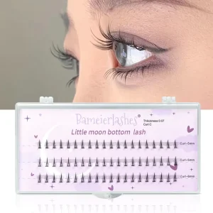 Individual Lower Bottom Lash Strips Super Soft Flexible Clear Band Manga Lower Lashes