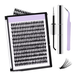 Individual Manga Spiky Lashes D Curl 8-16mm Reusable Wispy Premade Fans Private Label Faux Mink Extension Kit Cluster Eyelashes