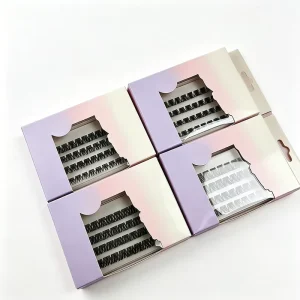 Individual Segment Lash Set Self Graft No Irritation Soft Faux Mink Mixed Curl Long Lasting Fluffy Eye Makeup Cluster Eyelashes