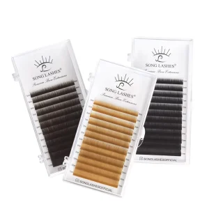 Individual Song Lashes Volume Natural Soft Eyelash Dark Brown I Curl Eyebrow Extension