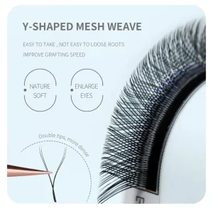 Individual Synthetic Hair Eyelash Extensions C D Curl YY Shape Machine Made Natural Soft Colorful Look