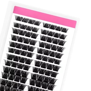 Individual Volume Lash Fans Mixed Length Fluffy Cluster Lashes Tray Professional DIY Eyelash Extensions Custom Logo