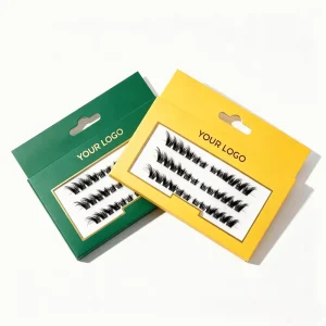 IndividualFluffySpike Cluster Eyelash Kit CustomLogo Mixed Curl Private Label Cluster Lashes 80D 200D With Bottom